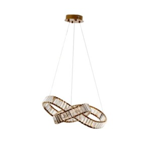 Iron and Chrystal lighting fixture