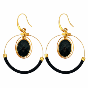 Circle Black earrings