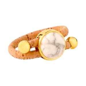 Howlite natural ring